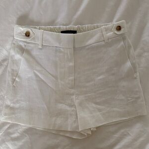 J. Crew High Waist white Women's Shorts size 00 Linen